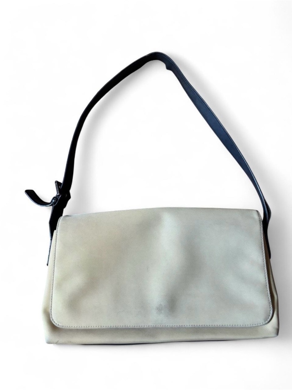Beige Coach bag read description